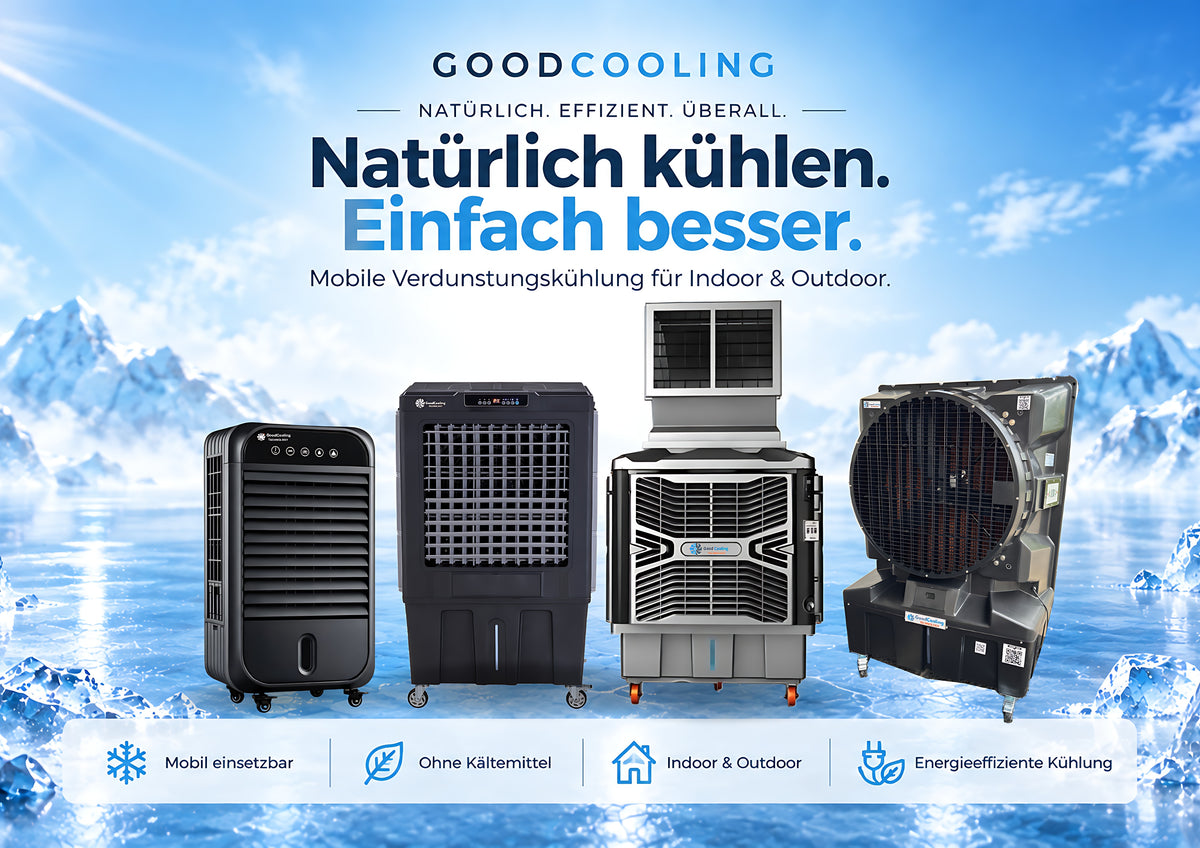 GoodCooling Aircooler sorgt für angenehme Abkühlung an heißen Tagen – Startseiten-Hero
