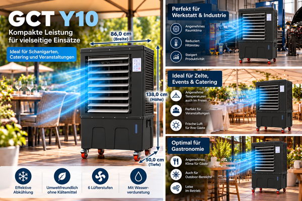 GoodCooling Y10 im Einsatz bei Gastronomie, Events und Werkstatt